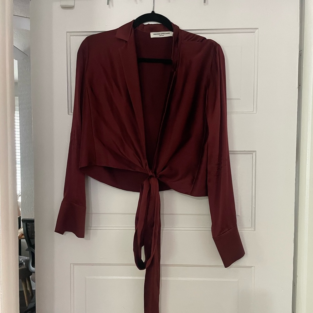 Amanda Uprichard Maroon Top Petite/XS